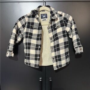Kids | Sherpa plaid coat|shacket | Size XS